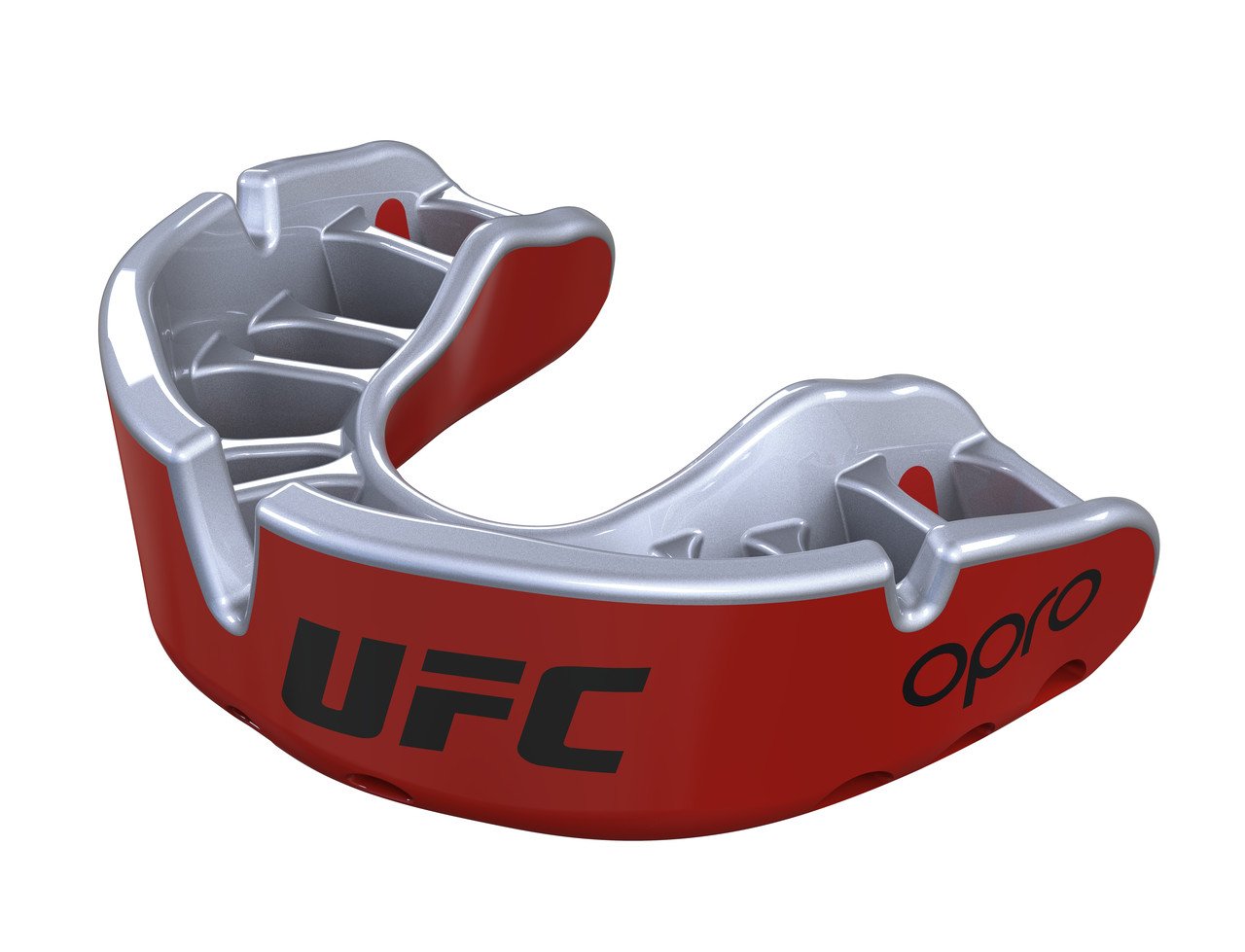Капа OPRO Gold UFC Hologram Red Metal/Silver фото товару
