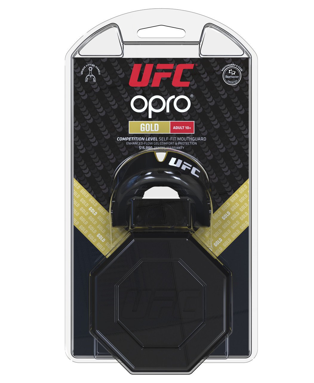 Капа OPRO Gold UFC Hologram Black Metal/Gold фото товару