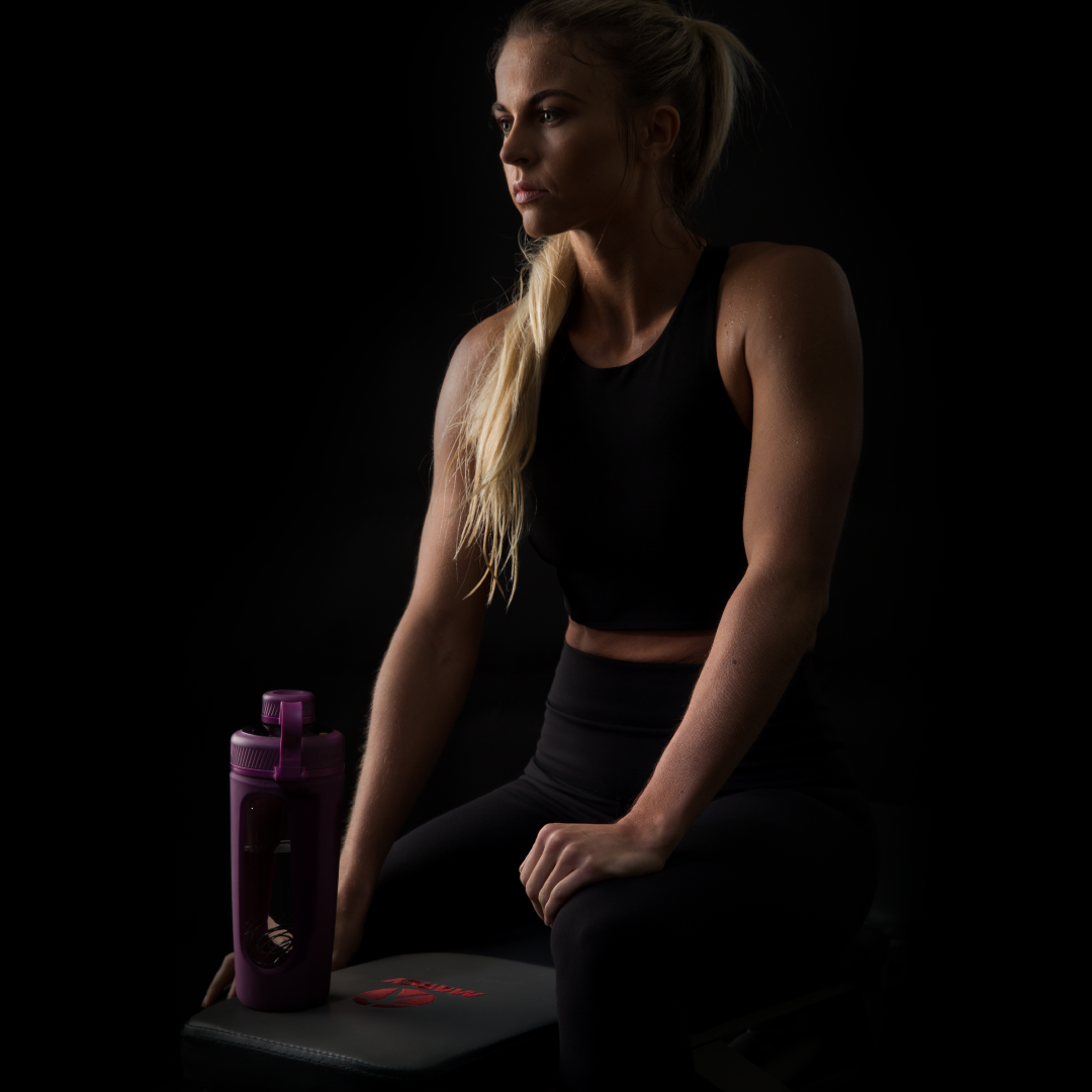 Спортивная бутылка-шейкер BlenderBottle Radian Glass Purple (скло )820мл (ORIGINAL) фото товару