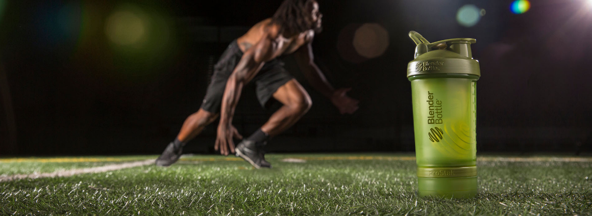 Шейкер спортивный BlenderBottle ProStak 650ml с 2-мя контейнерами Moss Green (ORIGINAL) фото товару