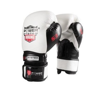 Боксерские перчатки PowerSystem PS 5001 White 12 унций фото товара