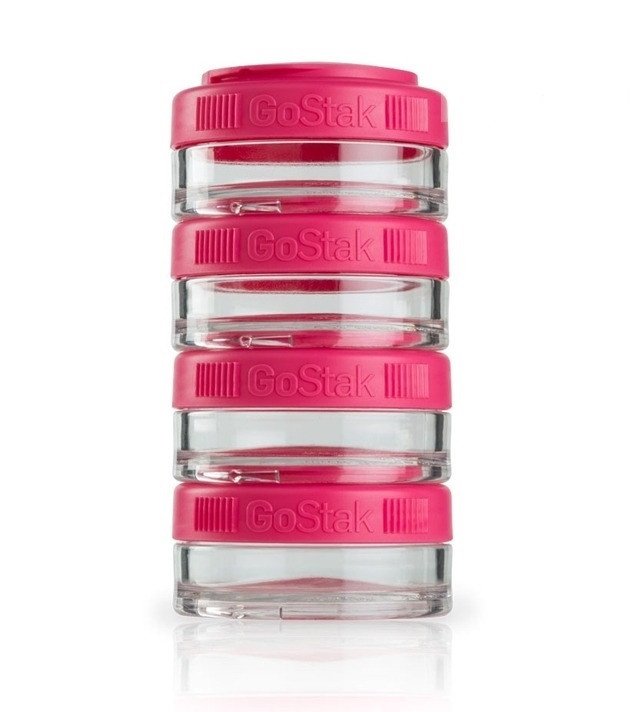 Контейнер спортивный BlenderBottle GoStak 4*40ml Pink (ORIGINAL) фото товару