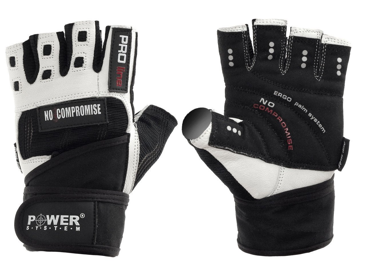 Перчатки для фитнеса и тяжелой атлетики Power System No Compromise PS-2700 L Black/White фото товара