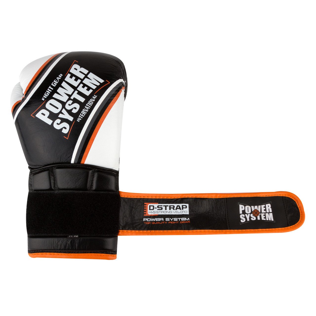 Перчатки для бокса PowerSystem PS 5006 Contender 12oz Black/Orange Line фото товара