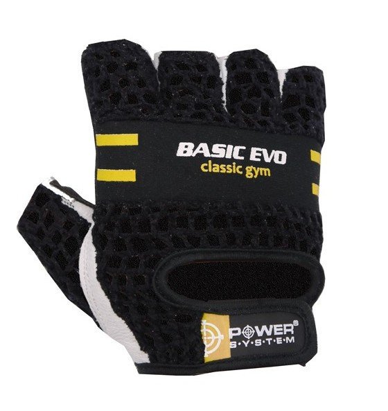 Перчатки для фитнеса и тяжелой атлетики Power System Basic EVO PS-2100 XS Black/Yellow Line фото товару
