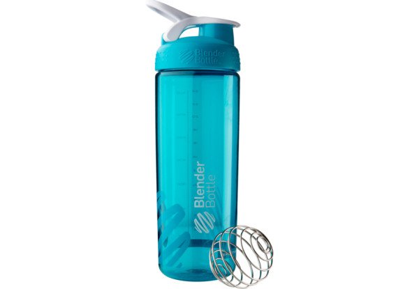Спортивная бутылка-шейкер BlenderBottle SportMixer Sleek Promo 820ml Aqua (ORIGINAL) фото товара