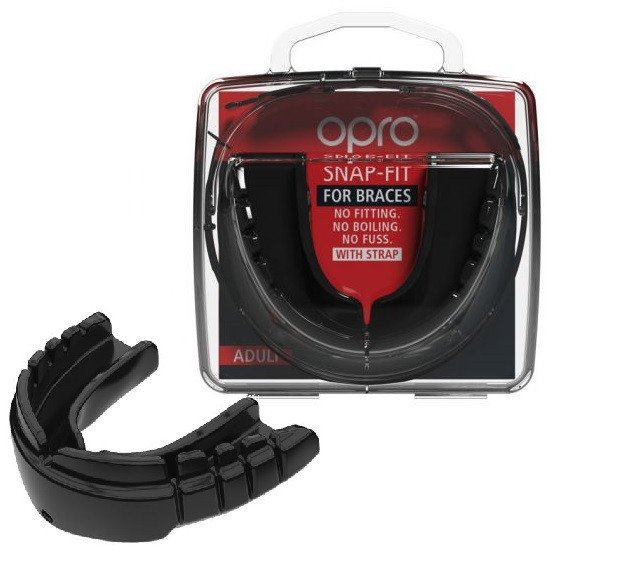 Капа OPRO Snap-Fit FOR BRACES Black фото товару