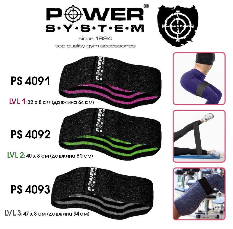 Эспандер для пилатеса Power System PS-4091 Booty Band LVL 1 Black/Pink фото товара
