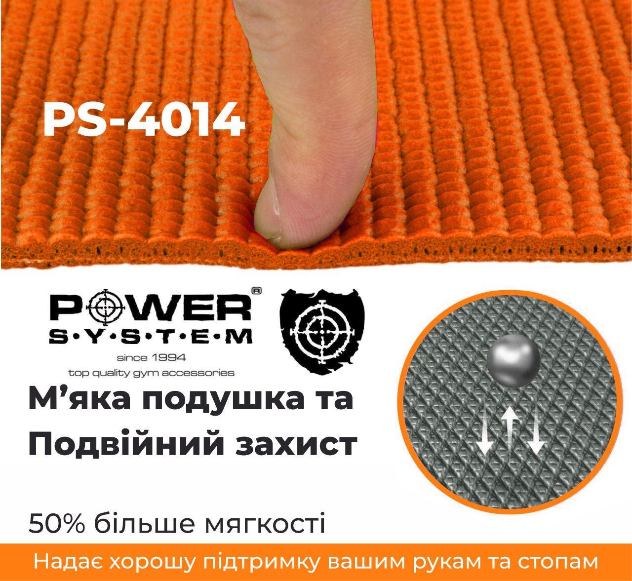 Коврик для йоги и фитнеса Power System  PS-4014 FITNESS-YOGA MAT Orange фото товару