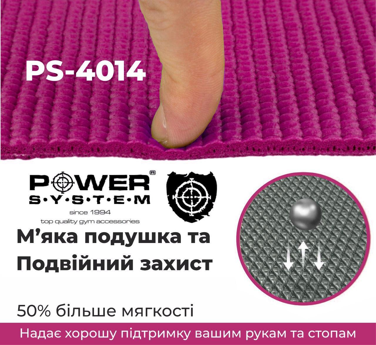 Коврик для йоги и фитнеса Power System  PS-4014 FITNESS-YOGA MAT Pink фото товару