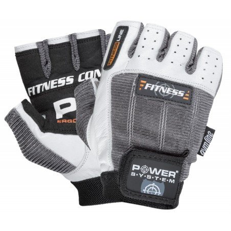 Перчатки для фитнеса и тяжелой атлетики Power System Fitness PS-2300 XL Grey/White фото товару