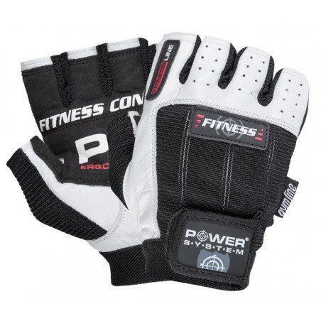 Перчатки для фитнеса и тяжелой атлетики Power System Fitness PS-2300 L Black/White фото товару