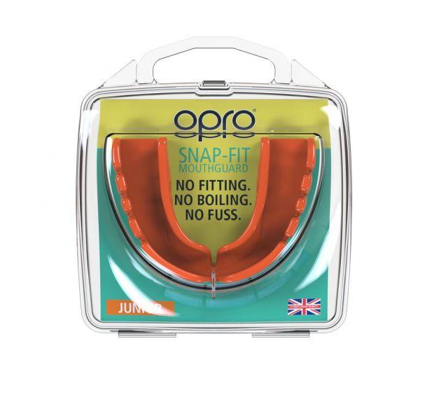 Капа OPRO Junior Snap-Fit Fluoro Orange фото товару