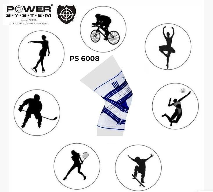 Наколенник Power System Knee Support Pro PS-6008 L/XL Blue/White фото товару