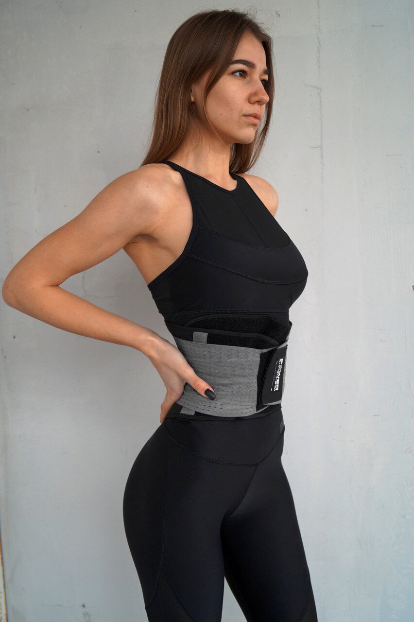 Пояс для поддержки спины Power System Waist Shaper PS-6031 Grey L/XL фото товару