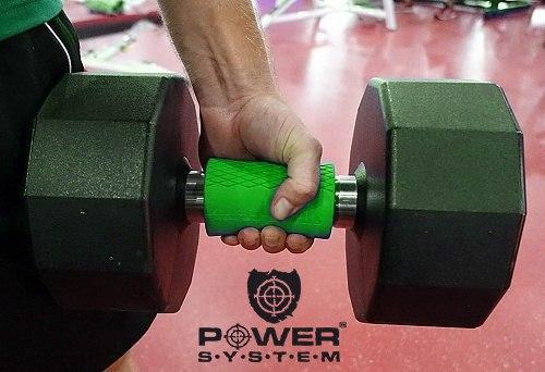 Расширители грифа Power System Max Gripz PS-4057 XL 12*5 см Green (расширитель хвата) 2шт. фото товару
