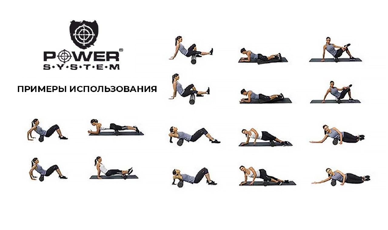 Массажный ролик для фитнеса и аэробики  Power System Fitness Roller PS-4074 Purple (45*15) фото товара