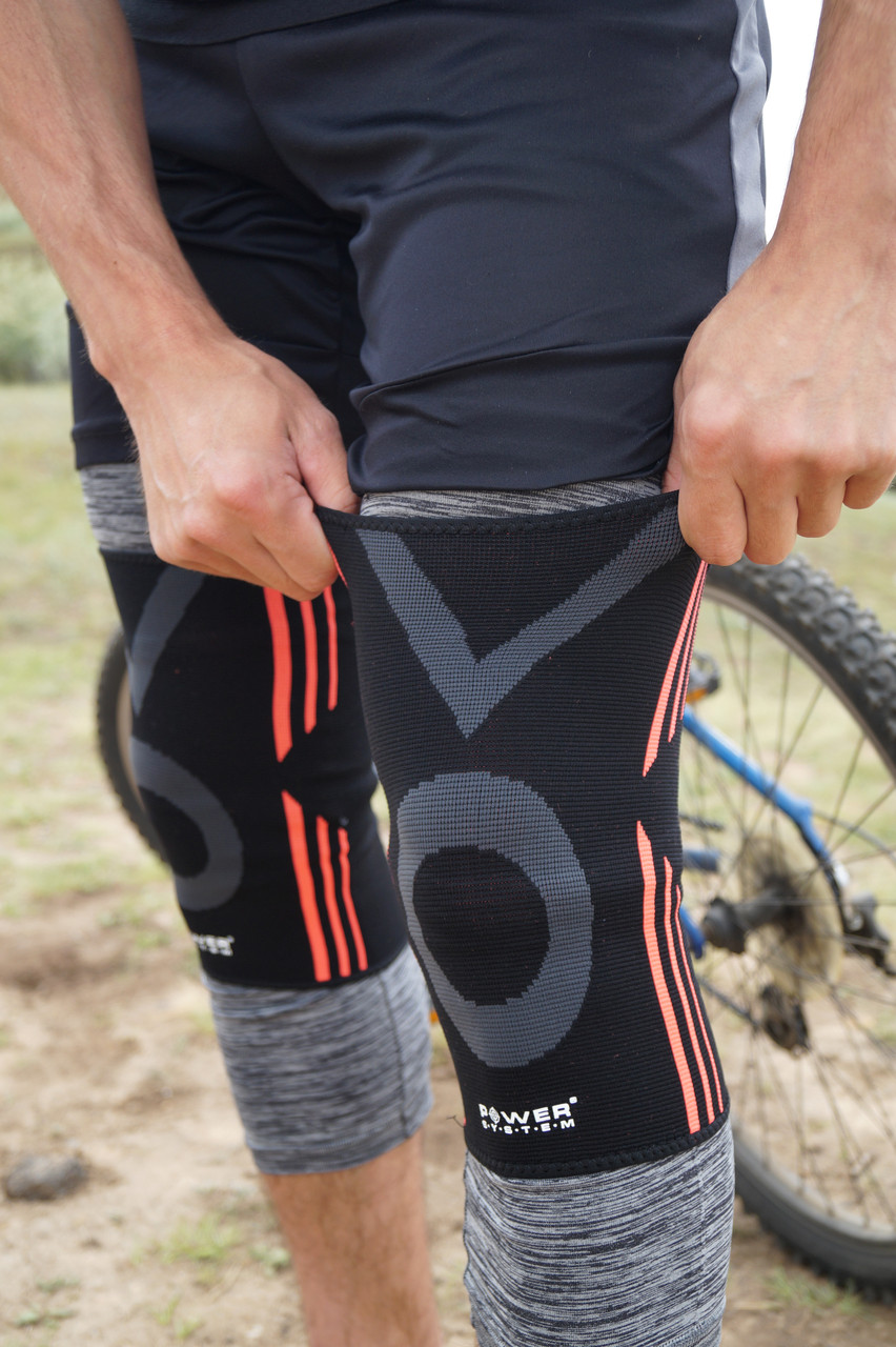 Эластический наколенник Power System Knee Support Evo PS-6021 M Black/Orange фото товара