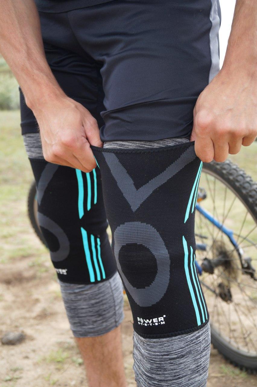 Эластический наколенник Power System Knee Support Evo PS-6021 M Black/Blue фото товара