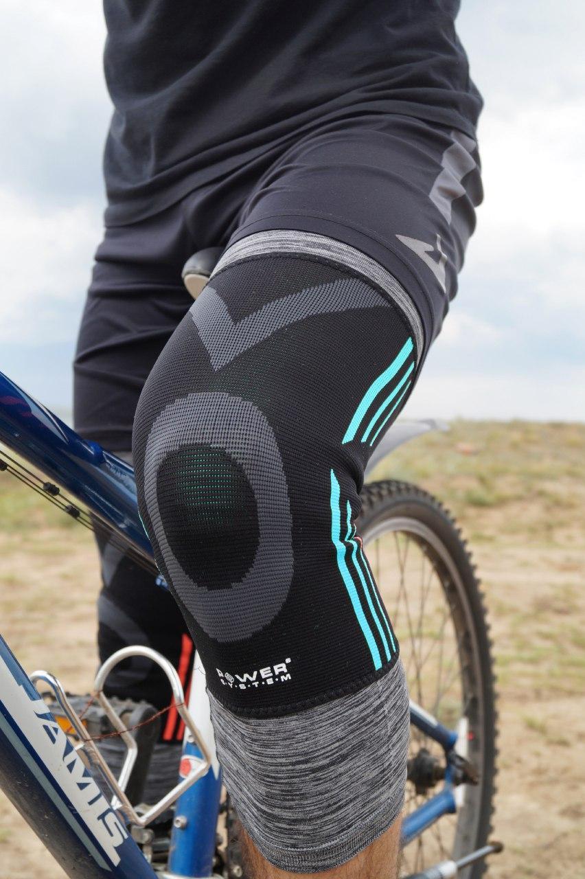 Эластический наколенник Power System Knee Support Evo PS-6021 M Black/Blue фото товара