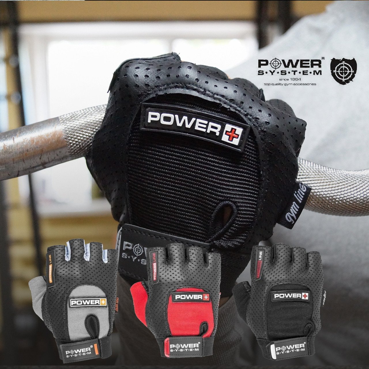 Перчатки для фитнеса и тяжелой атлетики Power System Power Plus PS-2500 XXL Black/Red фото товару