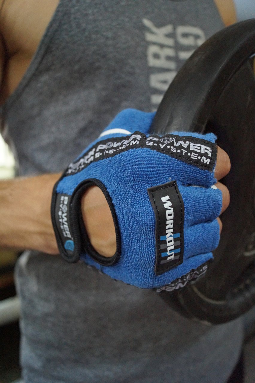 Перчатки для фитнеса и тяжелой атлетики Power System Workout PS-2200 Blue XXL фото товару