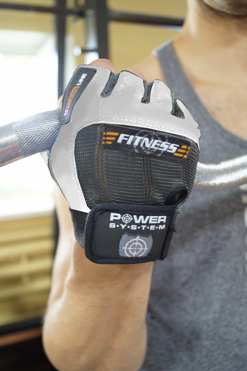 Перчатки для фитнеса и тяжелой атлетики Power System Fitness PS-2300 XXL Grey/White фото товару