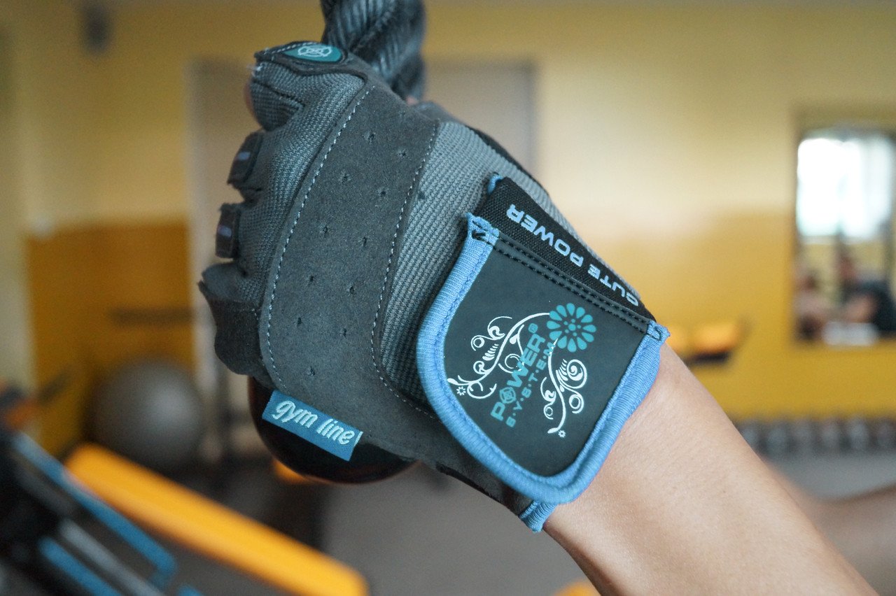 Перчатки для фитнеса и тяжелой атлетики Power System Cute Power PS-2560 женские Blue XL фото товару