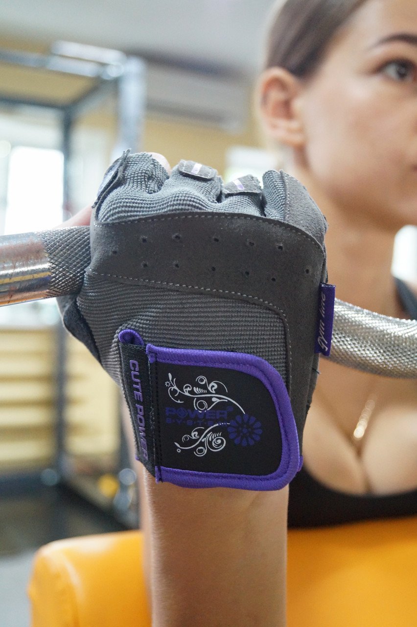 Перчатки для фитнеса и тяжелой атлетики Power System Cute Power PS-2560 женские M Purple фото товару