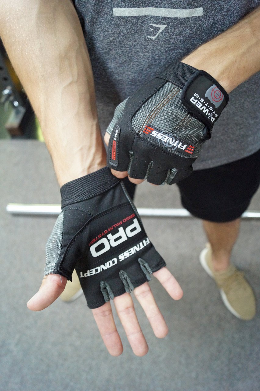 Перчатки для фитнеса и тяжелой атлетики Power System Fitness PS-2300 M Grey/Black фото товару
