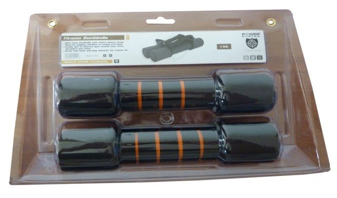 Гантели для фитнеса и аэробики в неопрене Power System Fitness Dumbells 1 kg PS-4010 ( 2шт ) фото товара