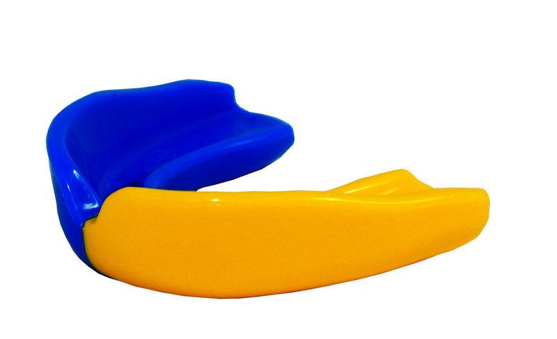 Капа боксерська PowerPlay 3311 SR Синьо-Жовта фото товару