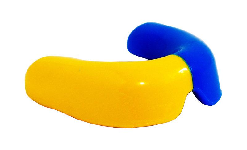 Капа боксерська PowerPlay 3311 SR Синьо-Жовта фото товару