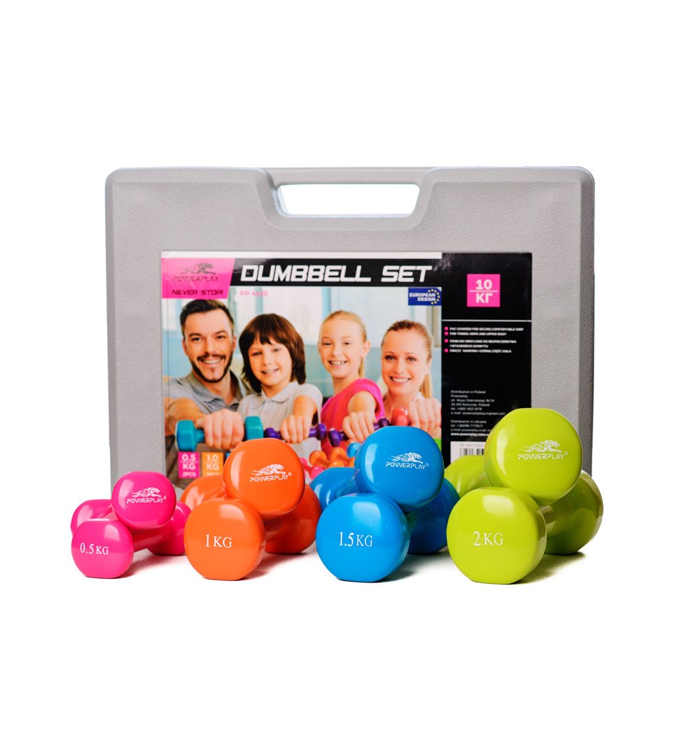 Набір гантелей в кейсі 10 кг. PowerPlay 4120 фото товара