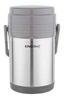 Термос харчовий KING Hoff KH-4075 1.5л. Сріблястий + чохол фото товара