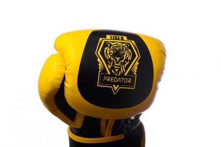 Боксерські рукавиці PowerPlay 3003 Жовто-Чорний 10 унцій фото товару