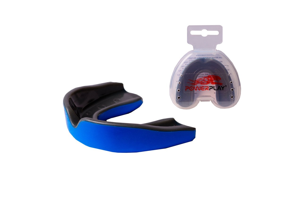 Капа боксерська PowerPlay 3315 SR Синьо-Чорна фото товару