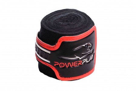 Бинти для боксу PowerPlay 3046 Чорні (4м) фото товару