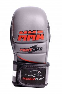 Рукавички для MMA PowerPlay 3026 Сірі XS фото товару