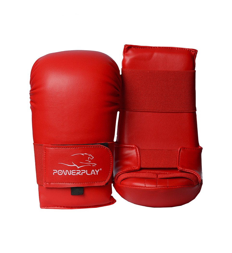Рукавички для карате PowerPlay 3027 Червоні S фото товара