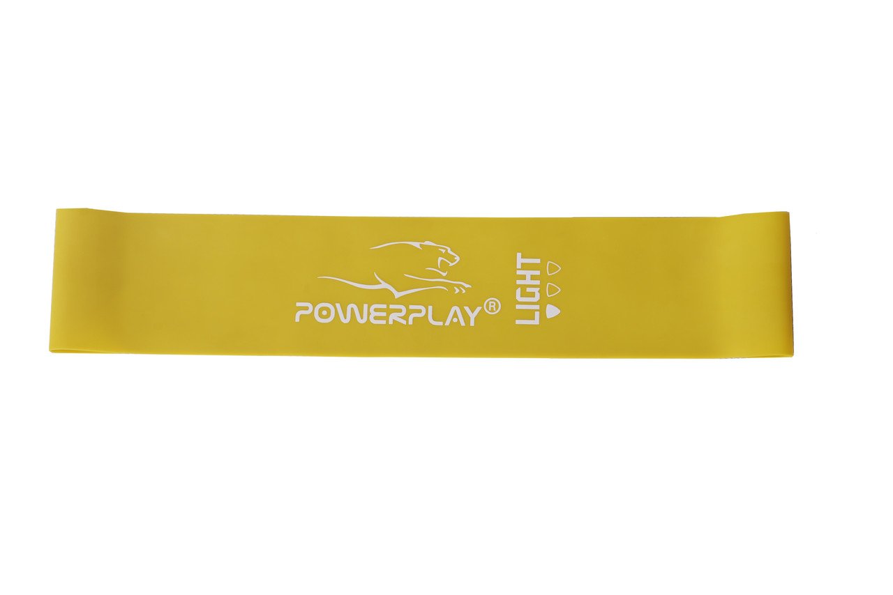 Фітнес резинка PowerPlay 4114 Light Жовта (500*50*0,6мм.)- супротив 4,5кг фото товару