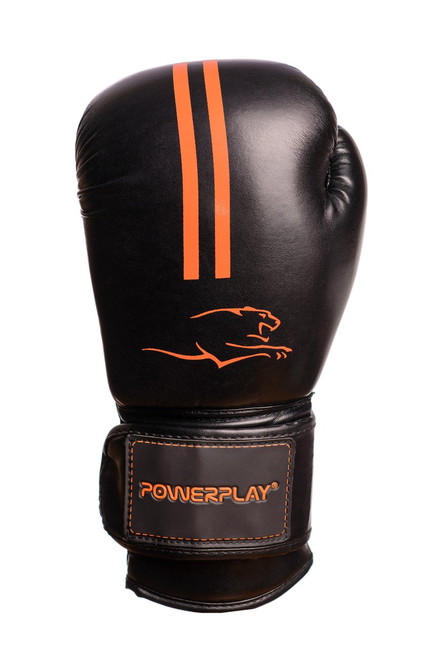 Боксерські рукавиці PowerPlay 3016 Чорно-Оранжеві 8 унцій фото товару