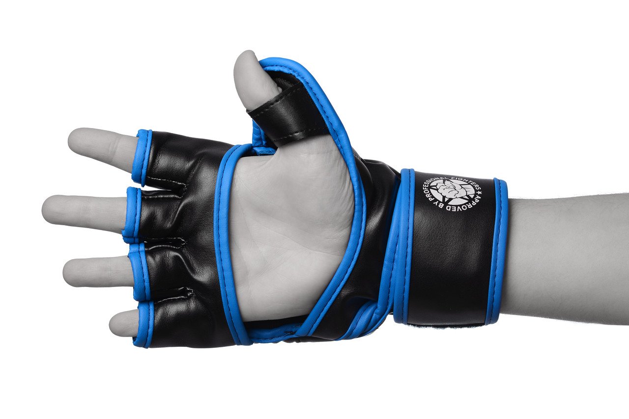 Рукавички для MMA PowerPlay 3058 Чорно-Сині XL фото товару