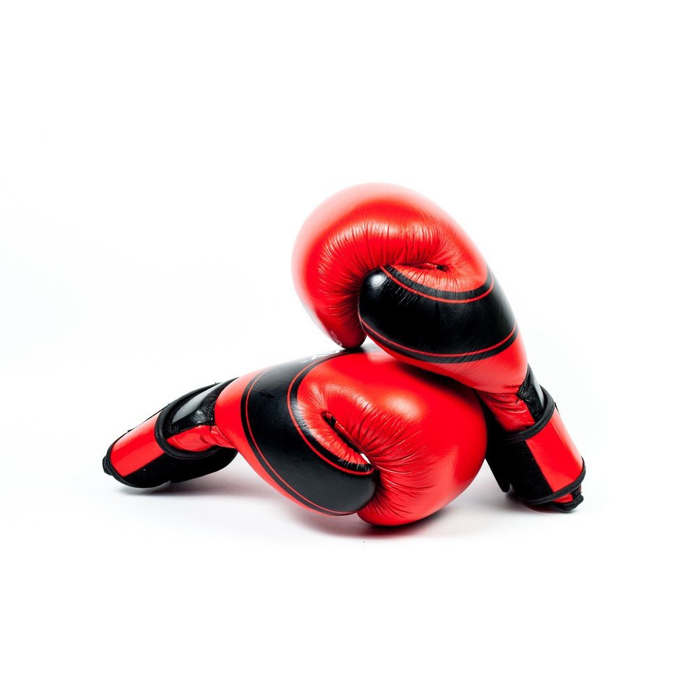 Боксерські рукавиці PowerPlay 3023 Червоно-Чорні [натуральна шкіра] 10 унцій фото товара