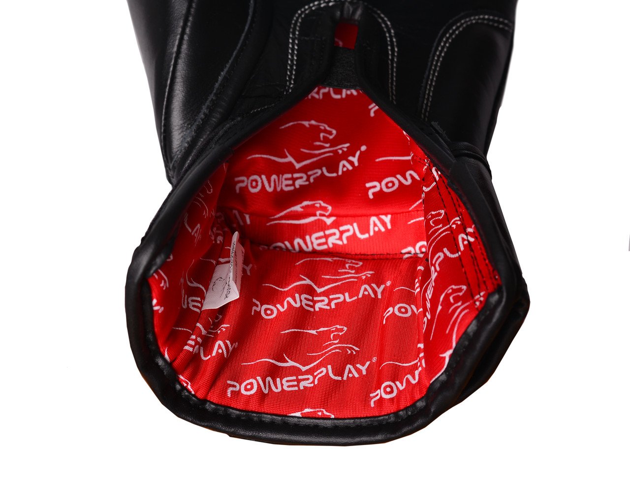 Боксерські рукавиці PowerPlay 3014 Чорні [натуральна шкіра] 10 унцій фото товара