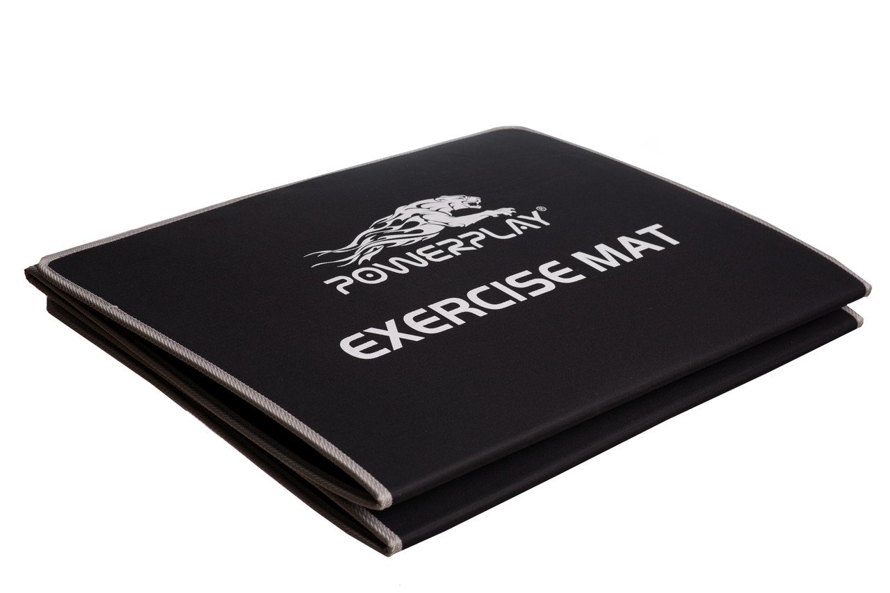 Килимок для фітнесу і йоги складний PowerPlay 4013 (180*60*0.6) Чорний фото товара