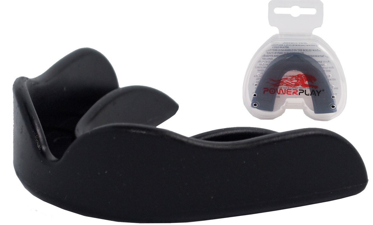 Капа боксерська PowerPlay 3308 JR Чорна фото товару