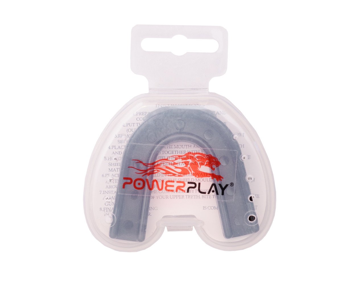 Капа боксерська PowerPlay 3303 SR Чорно-Сіра фото товара
