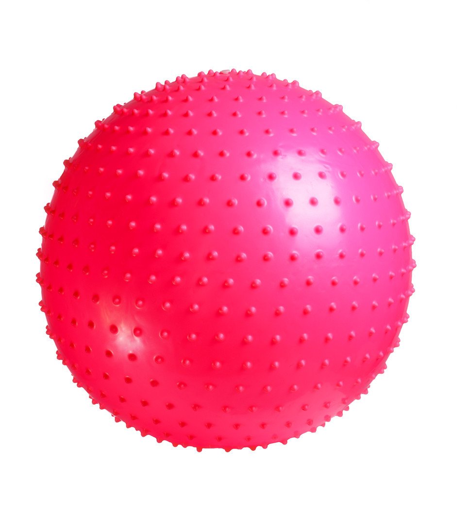 Мяч-масажер для фітнесу PowerPlay 4002 55см Розовий + насос фото товара