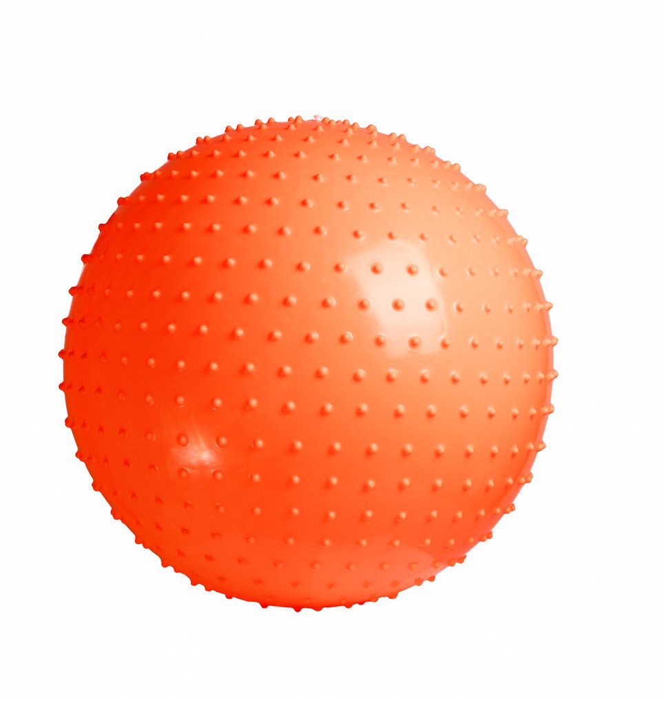 Мяч-масажер для фітнесу PowerPlay 4002 55см Оранжевий + насос фото товара